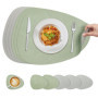 Set de Table Lavable KitchenBoss - 6 Sets Antidérapants Vert et Gris