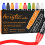 Lot de 10 Stylos Acryliques 3 en 1 Vunanvu pour Artistes