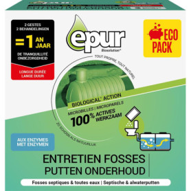 Activateur Microbilles pour Fosses - Entretien 6 Mois, 2 Sachets de 200 g