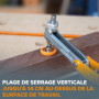 Pince de maintien BORA à réglage automatique pour rails en T