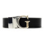 Ceinture Réversible GUESS Adjustable en Polyester - Gris Foncé