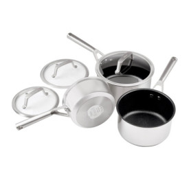 Set de 3 Casseroles Ninja Foodi ZEROSTICK en Acier Inoxydable