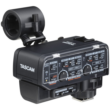 Adaptateur Microphone XLR Tascam pour Caméras Hybrides - CA-XLR2D-AN