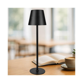 Lampe de Table LED Tactile Rechargeable MMOBIEL - Noir, 3 Températures de Couleur