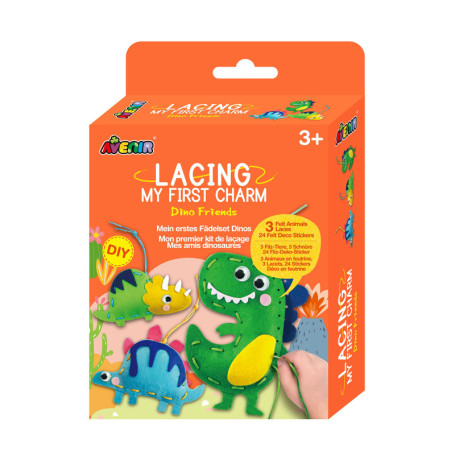 Avenir Mon Premier Kit de Laçage Dino Friends - Amusement Créatif pour Enfants