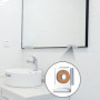 Kit de 8 Supports Miroir Mural en Fer Argenté