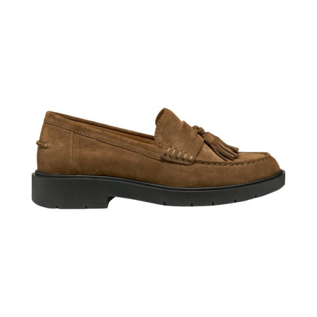 Mocassins Femme Geox SPHERICA EC1 en Cuir Marron - Confort Respirant