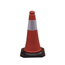 Cône de Signalisation Dicoal DCA02 en Caoutchouc Rouge - 50 cm