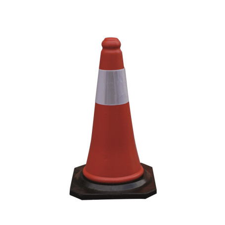 Cône de Signalisation Dicoal DCA02 en Caoutchouc Rouge - 50 cm