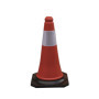 Cône de Signalisation Dicoal DCA02 en Caoutchouc Rouge - 50 cm