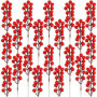 Bouquet de Baies Rouges Artificielles - 20 Pièces pour Décoration de Noël