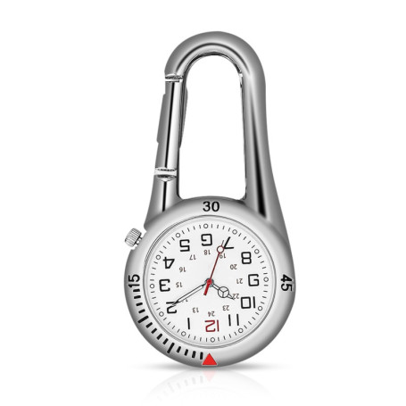 Montre Infirmière Multifonctionnelle WIYETY en Argent avec Mousqueton