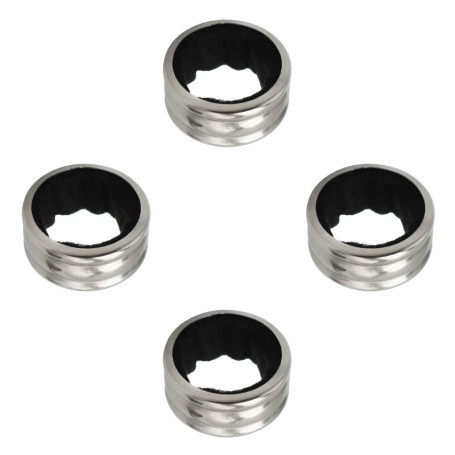 Set de 4 Anneaux Anti Gouttes en Acier Inoxydable pour Bouteilles de Vin