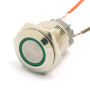 Interrupteur à Bouton-Poussoir Étanche DollaTek 16mm 10A avec LED Verte