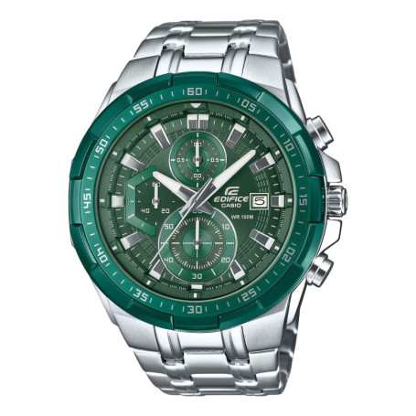Montre Casio EFR-539DE-3AVUEF Chronographe Argent et Cadran Vert