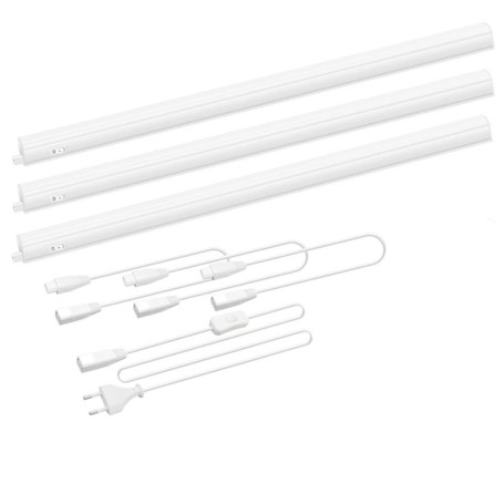 Ensemble de 3 Lampes LED Tubes 8W pour Cuisine et Salon - Blanc Neutre 4000K