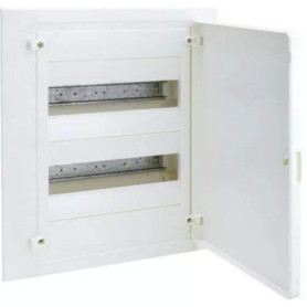 Caisse encastrable Hager Golf Série VF - 2 rangées 24 modules, porte blanche