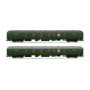 Coffret Electrotren HE4013 Renfe - 2 Wagons Postaux Dgdc-3000 en Vert Olive