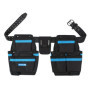 Ceinture porte-outils Högert Technik avec 15 poches en polyester noir