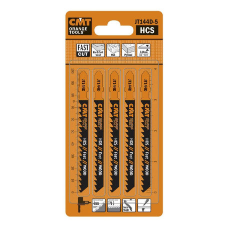 Lames de Scie Sauteuse CMT Orange Tools JT144D-5 pour Bois - 5 Pièces