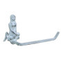 Porte-Papier Toilette Sirène en Fonte Blanchi à la Chaux - 25,4 cm