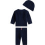Ensemble Câble Bébé Tommy Hilfiger avec Bonnet - 9 Mois - Bleu Nuit