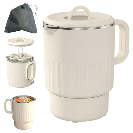 Bouilloire Pliable GOEDCH 1L pour Camping avec Sac de Rangement