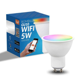Ampoule LED Intelligente WiFi GU10 RGB+CCT Dimmable - Compatible Alexa et Google Home
