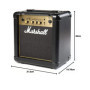 Amplificateur Combo Marshall MG10G pour Guitare Électrique - Noir et Doré
