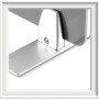 Pince de Table Réglable en Aluminium pour Cloison de Bureau - Argent