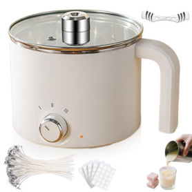 Fondeur de Cire Électrique 1,8L avec Kit Complet pour Fabrication de Bougies