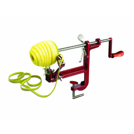 Pèle-Pommes Louis Tellier avec Fixation Serre-Joint - Inox et Bordeaux