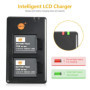Kit de 2 Batteries Rechargeables avec Chargeur Double pour Sony