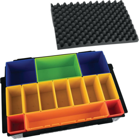 Module de rangement coloré pour coffret MAKPAC - 13 casiers Makita P-83652