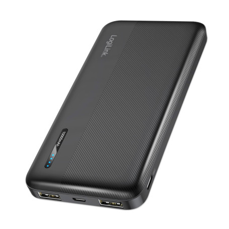 Batterie Externe LogiLink 10 000 mAh avec Charge Rapide - Noir