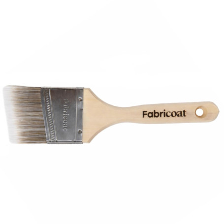 Pinceau Coudé 60 mm Fabricoat - Poils Fermes et Manche en Bois pour Peinture sur Tissu