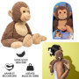 Peluche Singe Câlin Lestée 30 cm - Compagnon Apaisant Ultra Doux