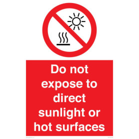 Panneau de Signalisation 'Ne pas exposer au soleil' - 400 x 600 mm
