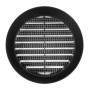 Lot de 5 Grilles d'Aération Noires 90 mm avec Moustiquaire - Repa Market