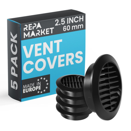 Lot de 5 grilles d'aération rondes 60 mm avec moustiquaire - Repa Market