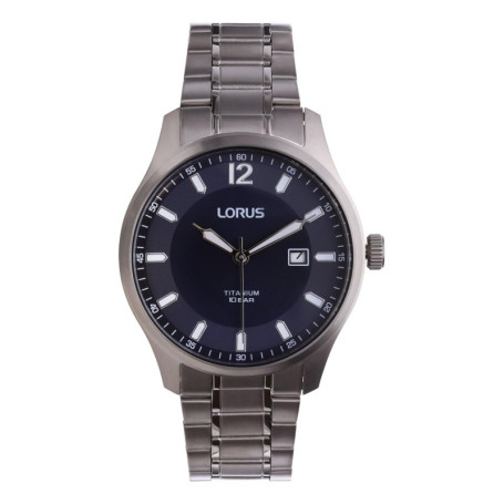 Montre Analogique Lorus en Titane avec Cadran Bleu