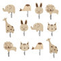 Crochets Muraux Animaux en Bois - 12 Patères Mignonnes pour Décoration Intérieure