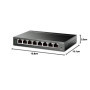Commutateur TP-Link PoE 8 Ports Gigabit - Gestion Intelligente et Boîtier Métal
