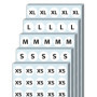 2000 Étiquettes Autocollantes Rondes pour Vêtements - 5 Tailles XS à XL