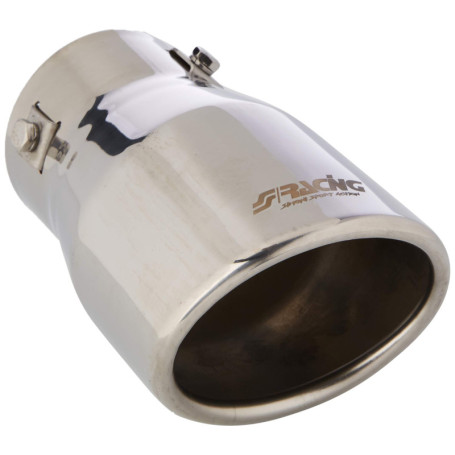 Embout d'Échappement Ovale Inox Simoni Racing - Style Sportif 95x82mm
