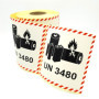 Lot de 500 Étiquettes Autocollantes Carrées pour Batteries Lithium 100x100mm