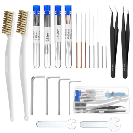 Kit de Nettoyage pour Imprimantes 3D - 48 Aiguilles et Accessoires