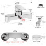 Mitigeur Douche Chromé QWORK avec Cartouche Céramique