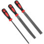 Set de 3 limes à râper QWORK en acier carbone T12 avec manche antidérapant