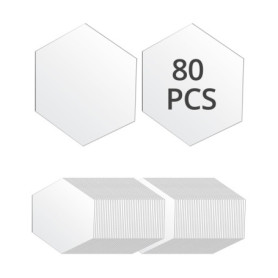 QWORK Plaques Acryliques Hexagonales - 80 Pièces pour Mariages et Fêtes